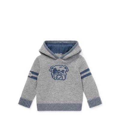 Ralph Lauren Intarsia Merino-cotton Hoodie Andover Heather 12m
