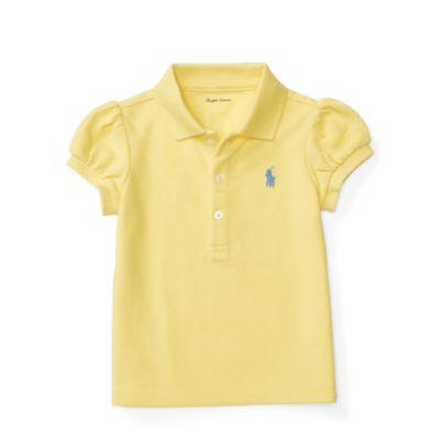 Ralph Lauren Puff-sleeve Cotton Mesh Polo Maize 3m