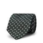 Ralph Lauren Pine-print Silk Narrow Tie Green