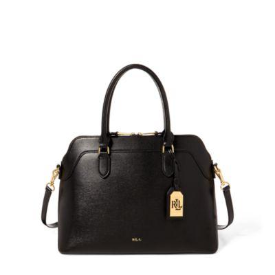 Ralph Lauren Saffiano Newbury Satchel Black