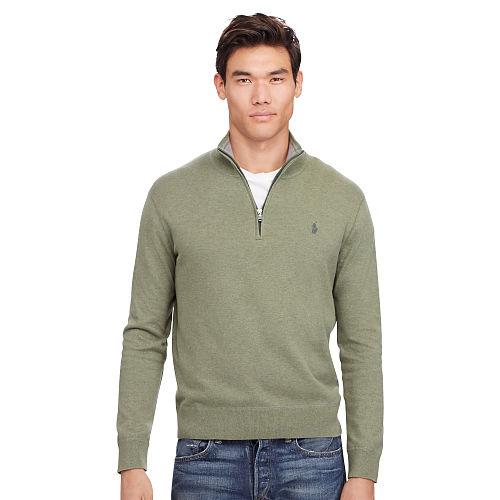 Polo Ralph Lauren Cotton Half-zip Sweater Lovette Heather