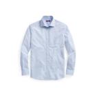 Ralph Lauren Windowpane Poplin Shirt Light Blue And White