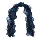 Ralph Lauren Floral Chiffon Scarf Navy
