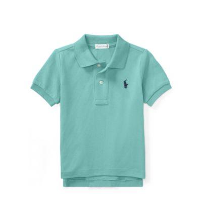 Ralph Lauren Cotton Mesh Polo Shirt Deep Seafoam 6m