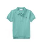 Ralph Lauren Cotton Mesh Polo Shirt Deep Seafoam 6m