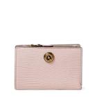 Ralph Lauren Faux-lizard Compact Wallet Rose Smoke