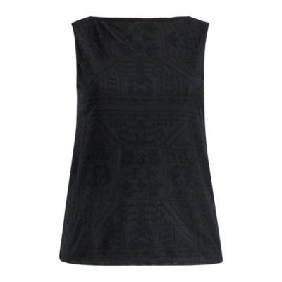 Ralph Lauren Geometric-embroidered Tank Polo Black