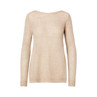 Ralph Lauren Linen Boatneck Sweater Natural