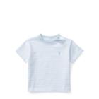 Ralph Lauren Striped Cotton Jersey T-shirt Beryl Blue/white 12m