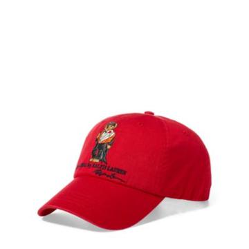 Ralph Lauren Polo Bear Chino Cap Rl 2000 Red