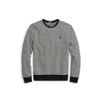 Ralph Lauren Striped Cotton Terry Pullover Nevis/polo Black