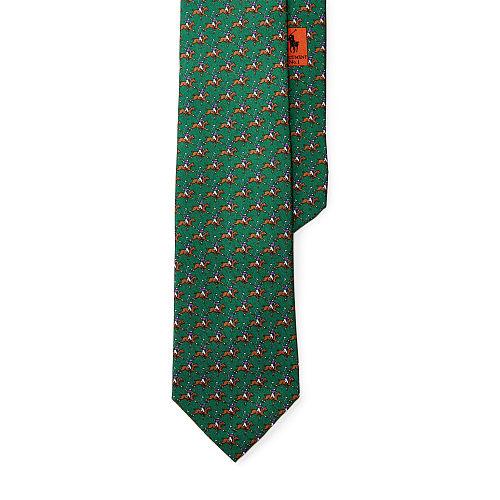 Polo Ralph Lauren Printed Silk Twill Narrow Tie Green