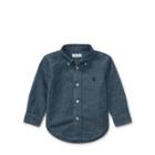Ralph Lauren Indigo Cotton Chambray Shirt Dark Blue 9m