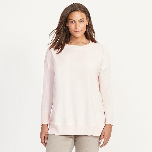 Ralph Lauren Lauren Woman Twill-front Sweater Pale Rose