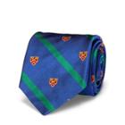 Ralph Lauren Striped Silk Narrow Club Tie Royal/green