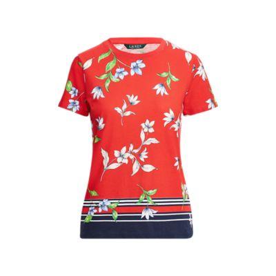 Ralph Lauren Floral Jersey T-shirt Red Multi Mp