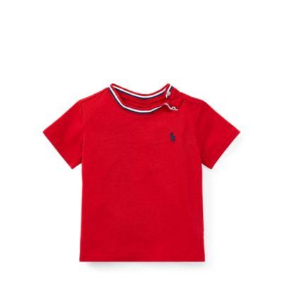 Ralph Lauren Cotton Jersey Ringer T-shirt Rl2000 Red 9m