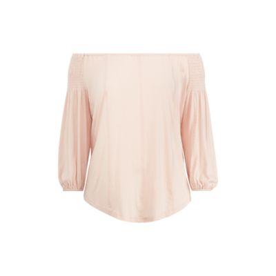 Ralph Lauren Cotton-blend-jersey Top Pale Rose