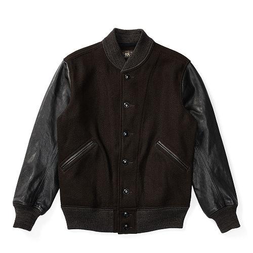 Ralph Lauren Rrl Leather-sleeve Twill Jacket Classic Black