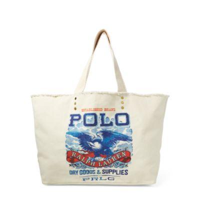 Ralph Lauren Eagle-print Large Tote Bag Natural