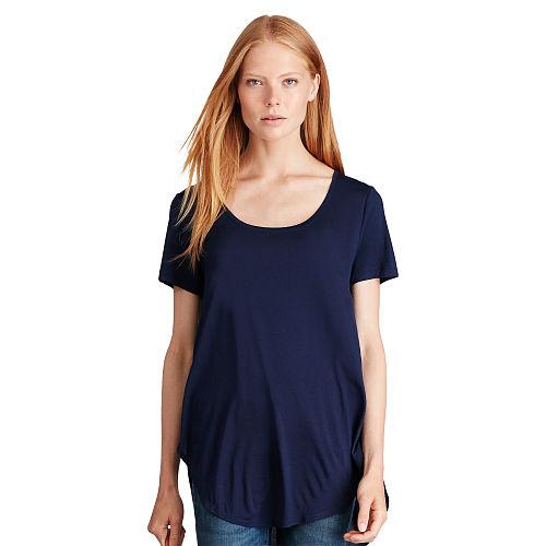 Polo Ralph Lauren Scoopneck Jersey Tee Cruise Navy