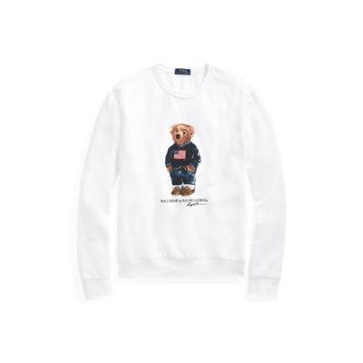 Ralph Lauren Flag Bear Sweatshirt White