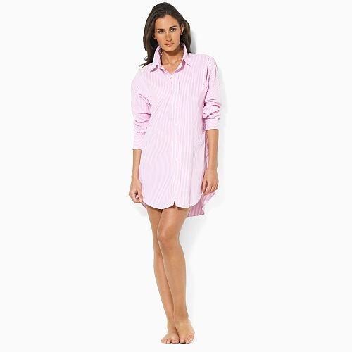 Ralph Lauren Lauren Bengal-striped His Shirt Pink