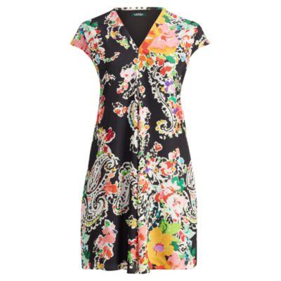 Ralph Lauren Floral-print Dress Black Multi