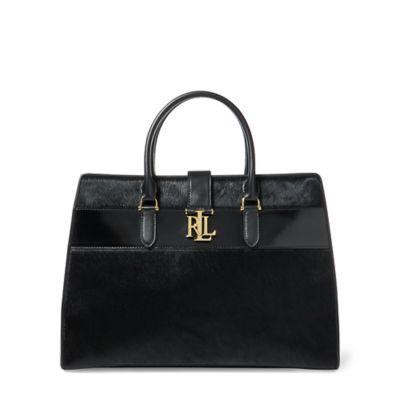 Ralph Lauren Haircalf Brigitte Tote Black