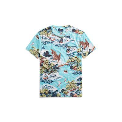 Ralph Lauren Classic Fit Cotton T-shirt Landscape Hawaiian 3x Big
