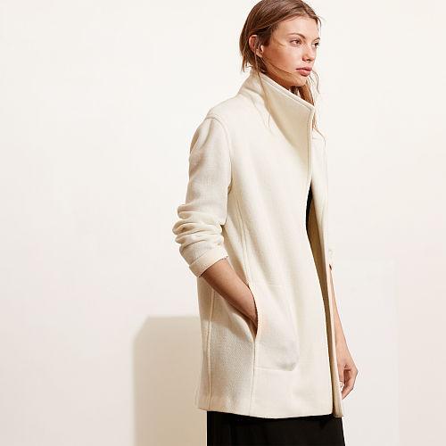 Ralph Lauren Lauren Wool Herringbone Jacket Ivory