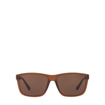 Ralph Lauren Polo Square Sunglasses Matte Brown