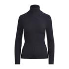 Ralph Lauren Ribbed Merino Mockneck Sweater Navy