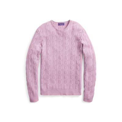 Ralph Lauren Cable-knit Cashmere Sweater Mauve