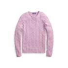 Ralph Lauren Cable-knit Cashmere Sweater Mauve