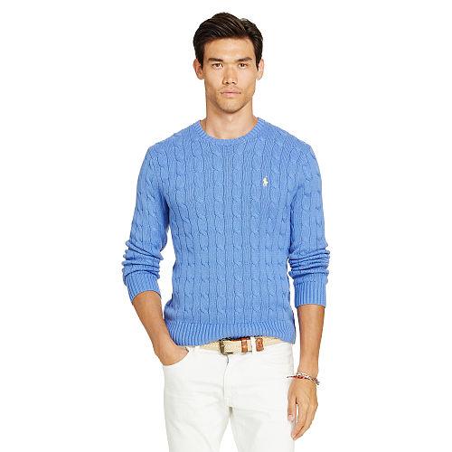 Polo Ralph Lauren Cable-knit Cotton Sweater Aerial Blue