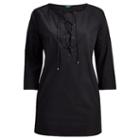 Ralph Lauren Lauren Woman Cotton Twill Lace-up Dress