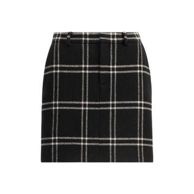 Ralph Lauren Bennett Windowpane Skirt Black/cream
