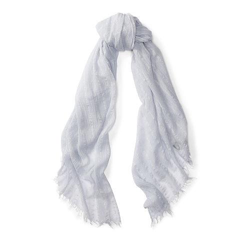 Ralph Lauren Lauren Sonia Metallic Stripe Scarf Cloud Blue
