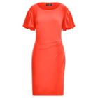 Ralph Lauren Shirred-sleeve Jersey Dress Calla Lily