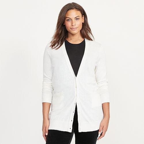Ralph Lauren Lauren Woman Stretch Cotton Cardigan