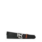 Ralph Lauren Rl Calfskin Leather Belt Black/rl Gold