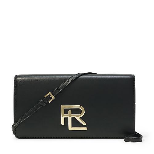 Ralph Lauren Nappa Leather Rl Clutch Black