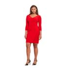 Ralph Lauren Lauren Woman Jersey V-neck Dress Red