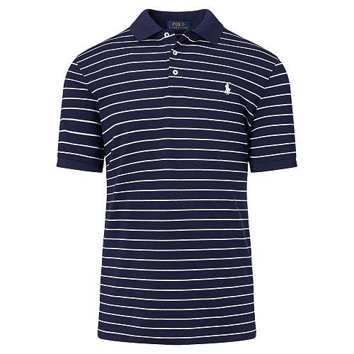 Polo Ralph Lauren Slim Stretch Cotton Mesh Polo Newport Navy/white