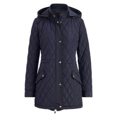 Ralph Lauren Quilted Hooded Jacket Dk Navy