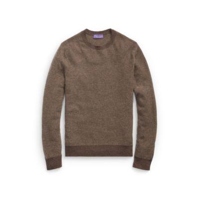 Ralph Lauren Birdseye Cashmere Sweater Brown Birdseye