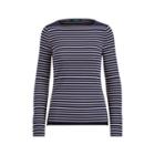 Ralph Lauren Stripe Cotton Boatneck Top Rl Navy/natural