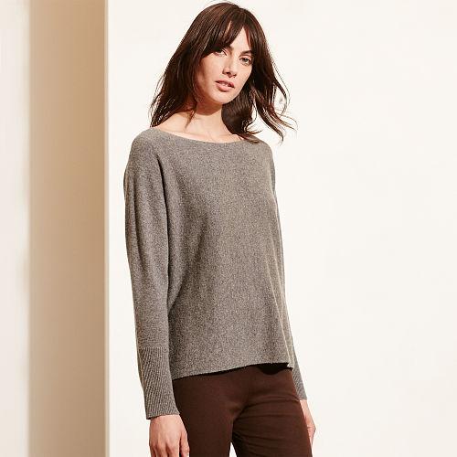 Ralph Lauren Lauren Wool-cashmere Boatneck Sweater Concrete Heather