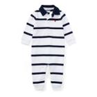 Ralph Lauren Striped Cotton Rugby Coverall White Multi 3m